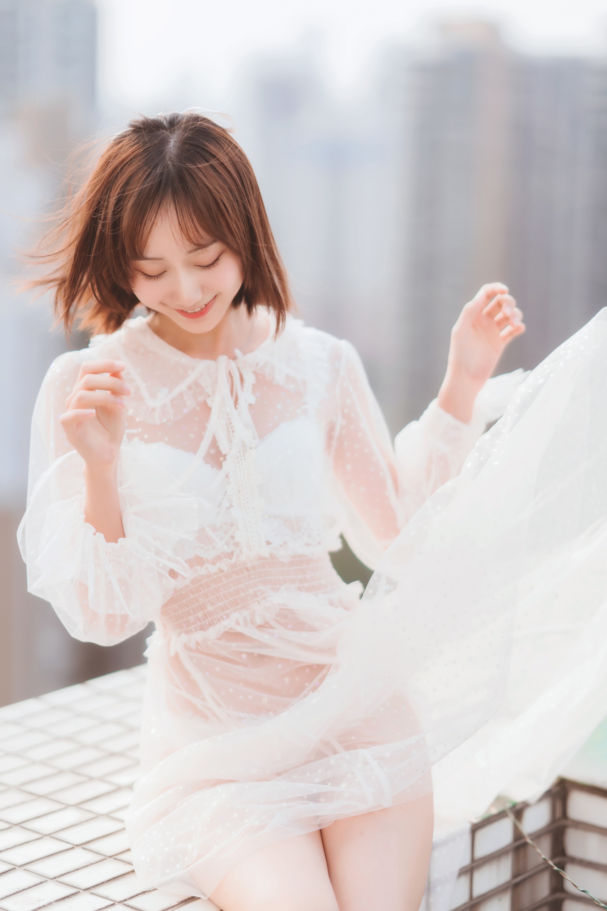 图片[1]-木棉棉 – NO.080 OwO 天台[39P]-XikXak